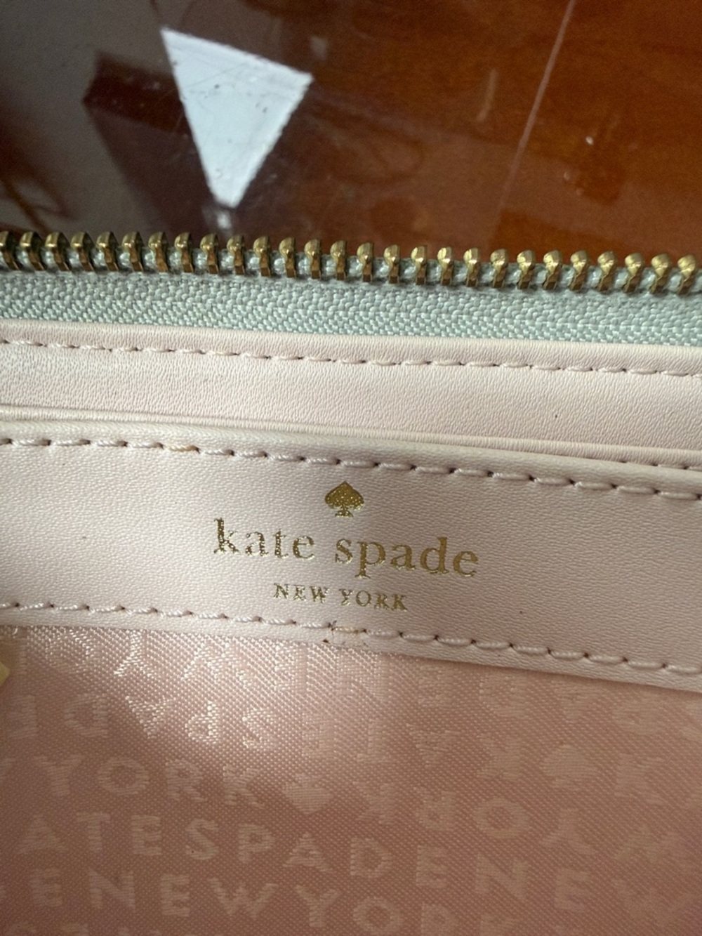 Kate Spade Pale Pink Logo Zip Continental Wallet - Picture 6 of 7